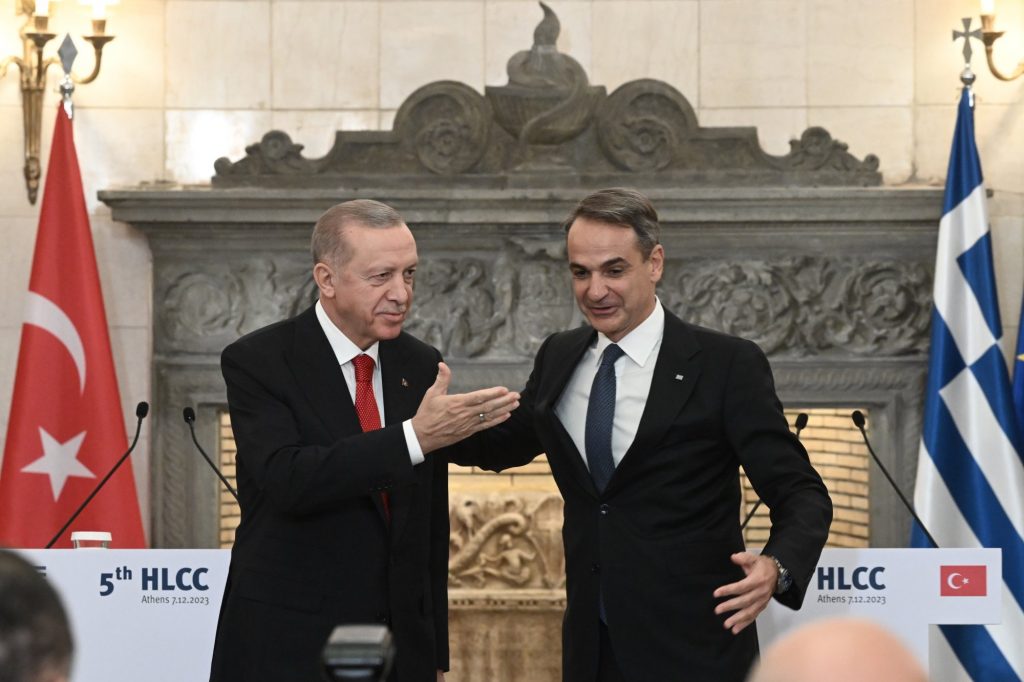Ο Κυριάκος Μητσοτάκης με τον τούρκο πρόεδρο Ρετζέπ Ερντογάν